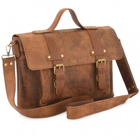 Кожаный портфель "Честер" (коричневый винтаж)