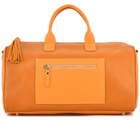  Женская кожаная сумка "Византия" (желтый)