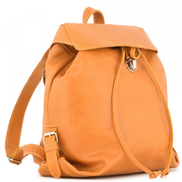  Женский кожаный рюкзак "Паулина" (желтый) . фото 1