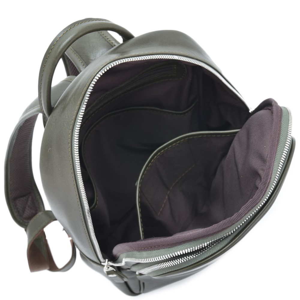 Кожаный рюкзак "Рамона" (хаки сиама)