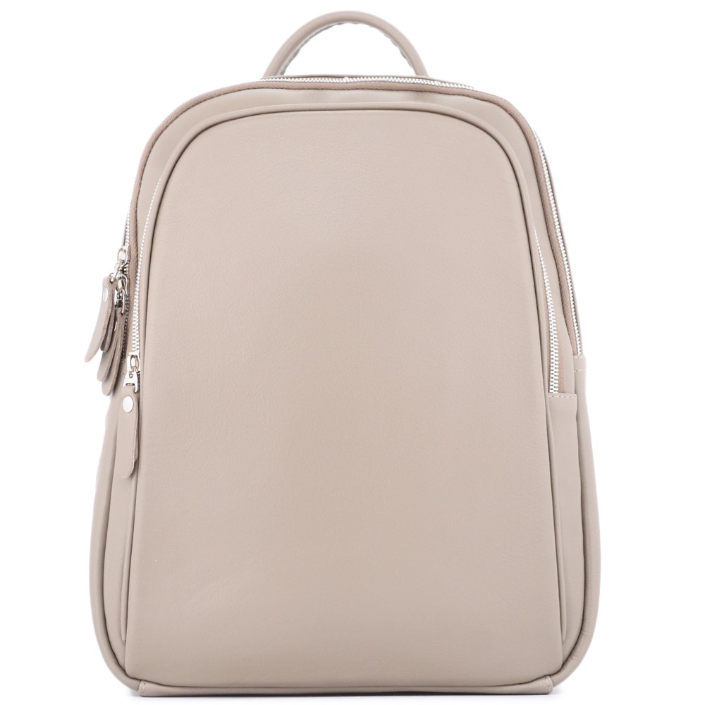 Кожаный рюкзак "Рамона" (бежевый)