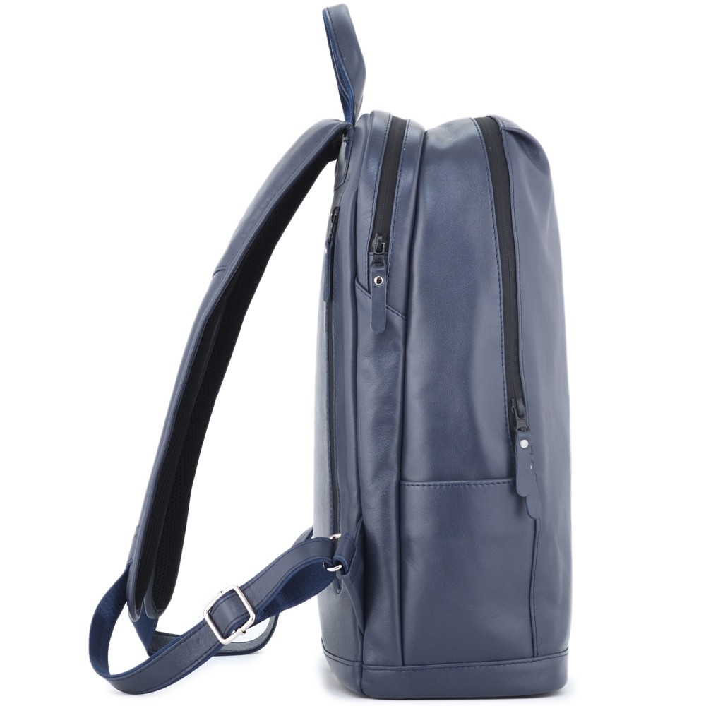 Кожаный рюкзак "Молибден" (синий)