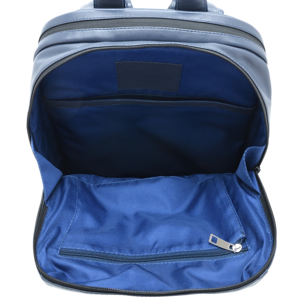 Кожаный рюкзак "Молибден" (синий)