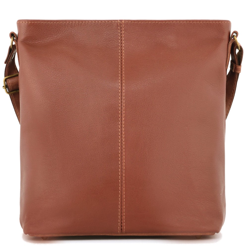 Женская кожаная сумка "Долорес" (коньяк)
