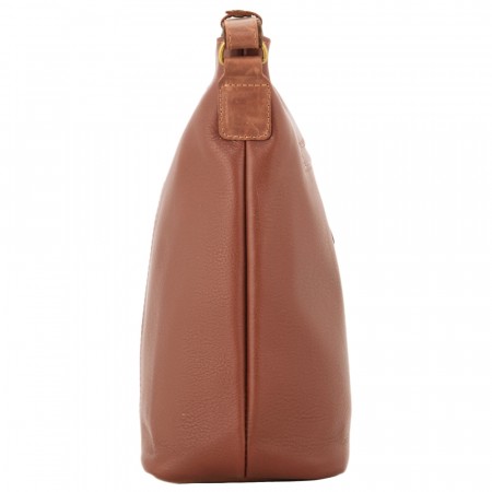 Женская кожаная сумка "Долорес" (коньяк)