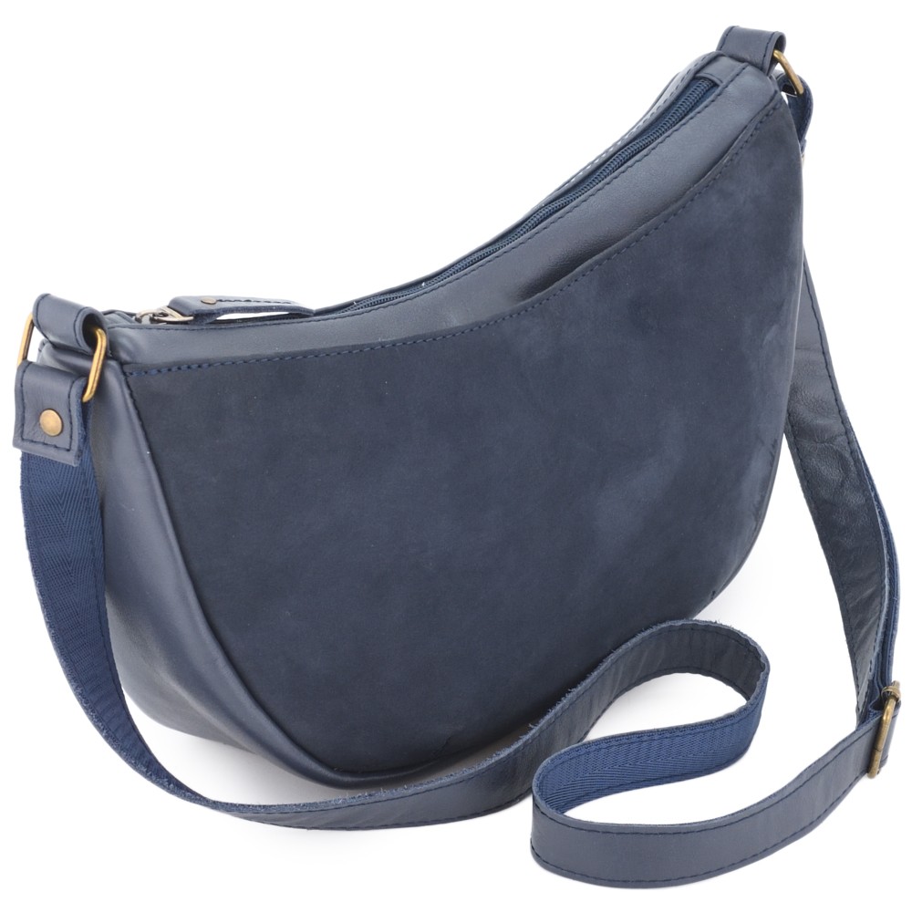 Женская кожаная сумка "Ладога" (синяя)