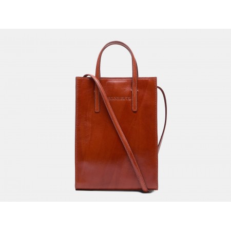 Женская кожаная сумка "Болеро" (коньяк)