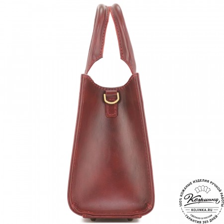 Женская кожаная сумка "Анабель" (вишня)