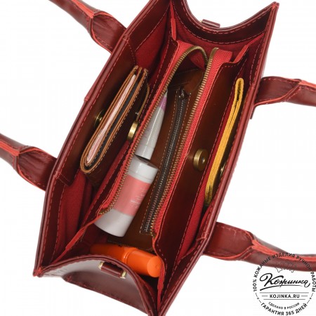 Женская кожаная сумка "Анабель" (вишня)