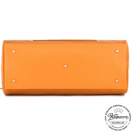  Женская кожаная сумка "Византия" (желтый)