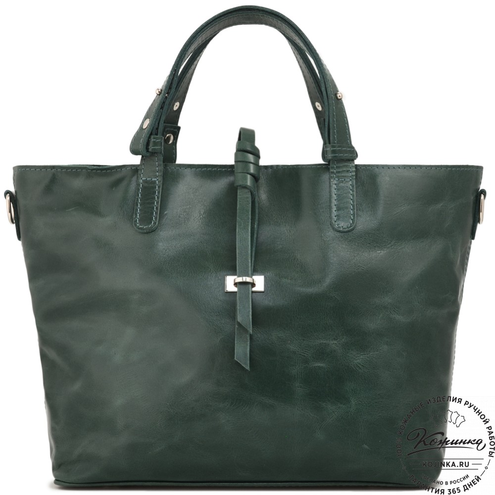 Кожаная женская сумка "Дриада" (зеленая)