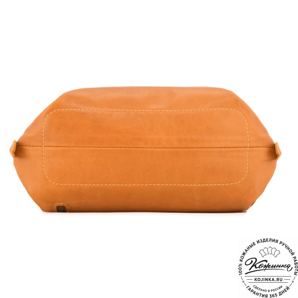  Женский кожаный рюкзак "Паулина" (желтый) 