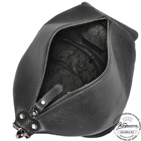 Женский кожаный рюкзак "Афродита" (фактура черный)