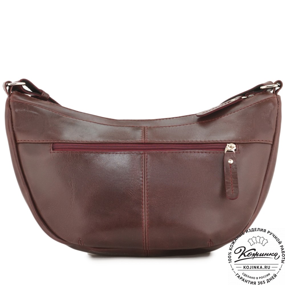 Женская кожаная сумка "Ладога" (вишня)