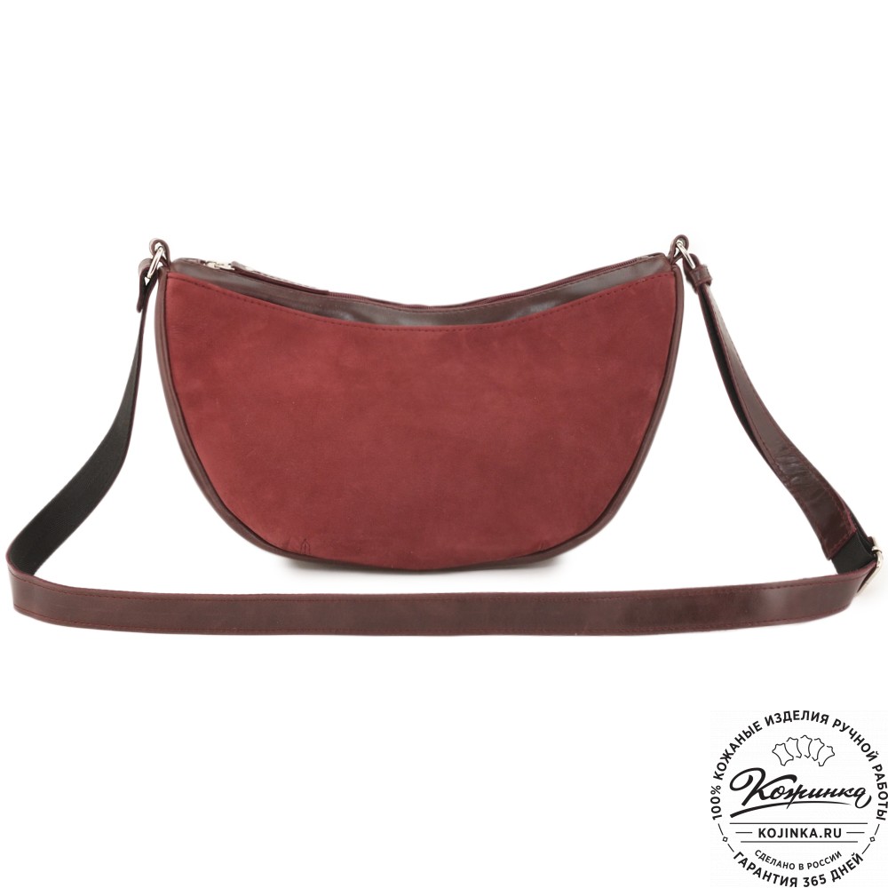 Женская кожаная сумка "Ладога" (вишня)