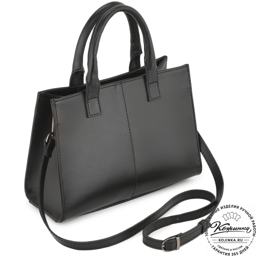 Женская кожаная сумка "Анабель" (черная)