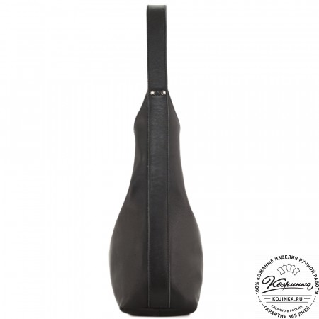 Женская кожаная сумка-шоппер "Ямайка" (черная) 