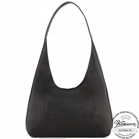 Женская кожаная сумка-шоппер "Ямайка" (черная) 