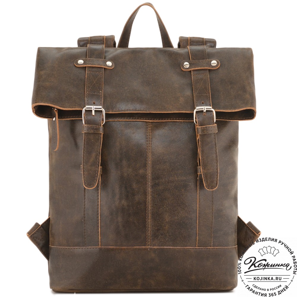 Кожаный рюкзак "Бэнжамин" (коричневая наппа)