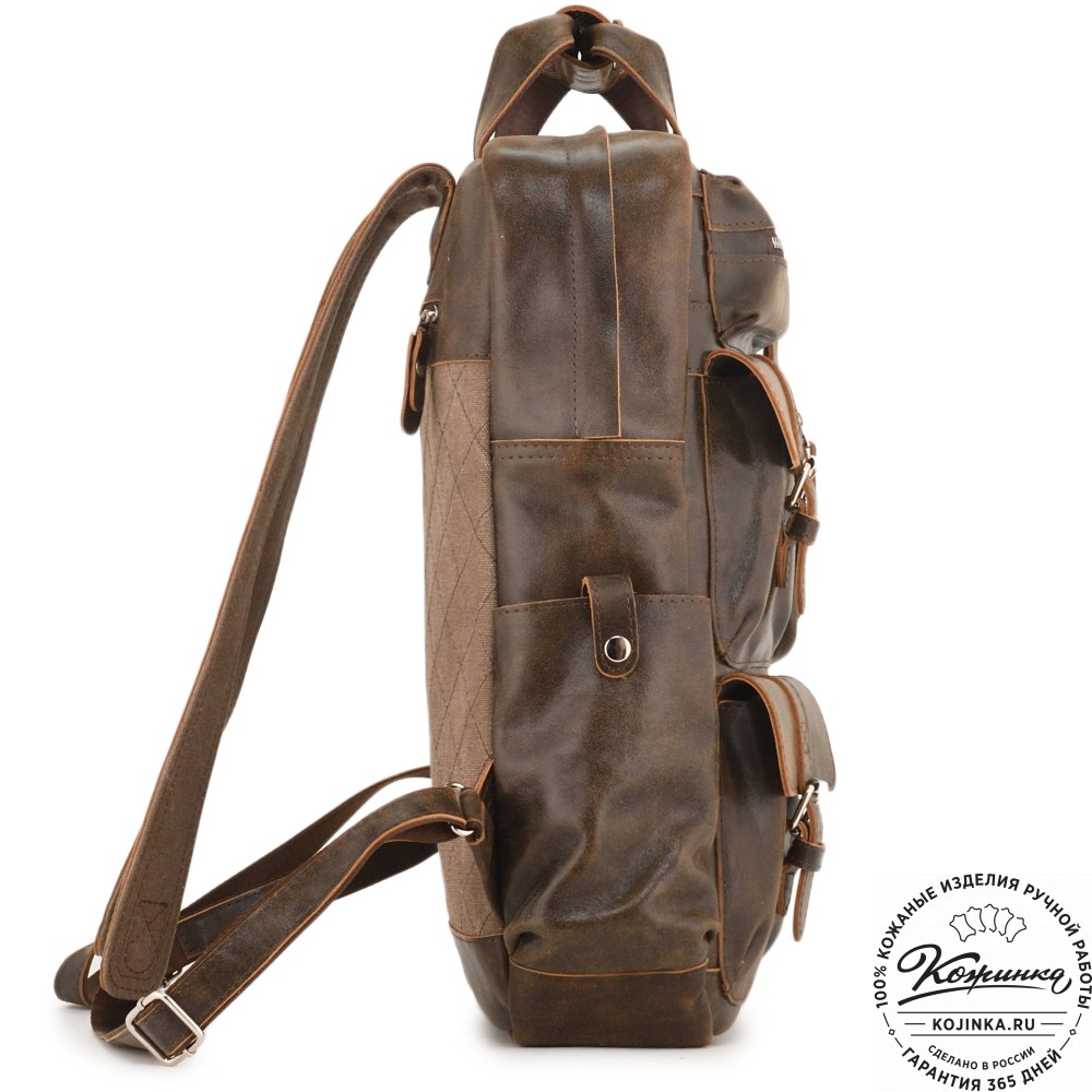 Кожаный рюкзак "Вассерман" (коричневая наппа)