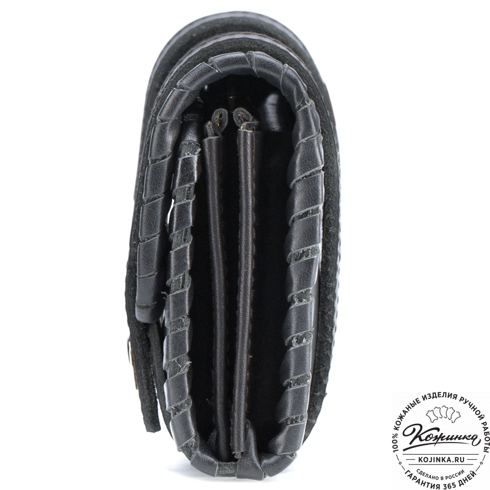 Кожаный клатч "Смит" (чёрный)