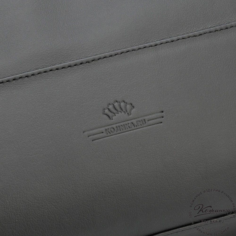 Кожаный дорожный саквояж "Гарри" (чёрный)