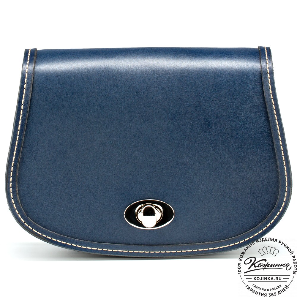 Женская кожаная сумка "Вивьен" (синяя)