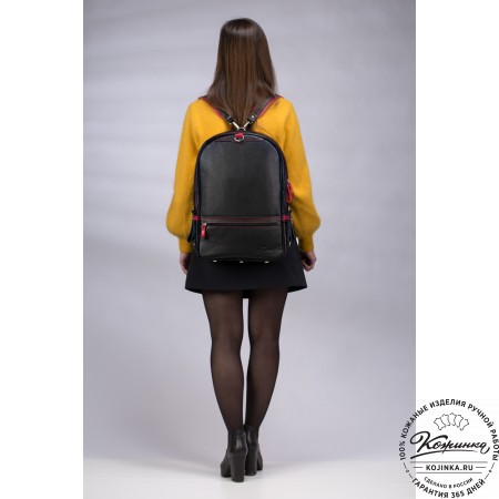 Кожаный рюкзак-трансформер "Покер" (тёмно-коричневый) 