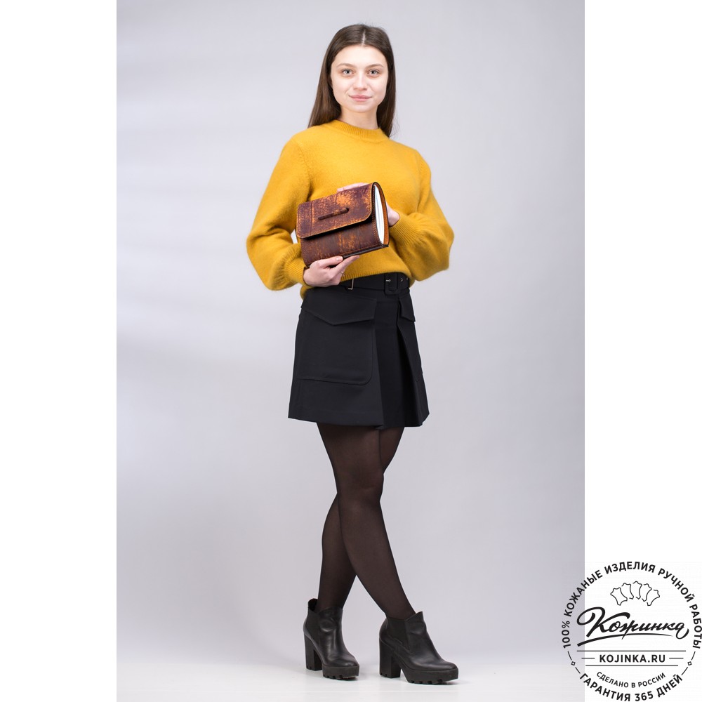 Кожаный ежедневник на кольцах "Самуэль" (чёрный)