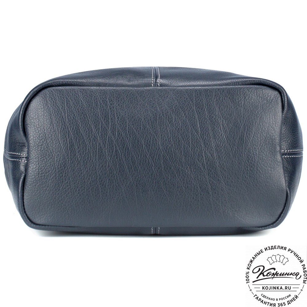 Женская кожаная сумка "Винтаж" (синяя) 