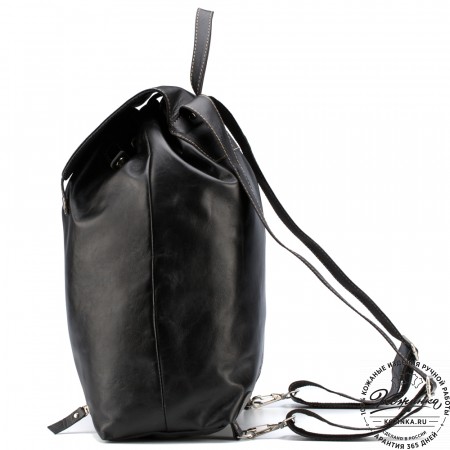 Кожаный рюкзак "Брук" (чёрный)