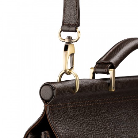 Кожаный портфель "Руби" (тёмно-коричневый)