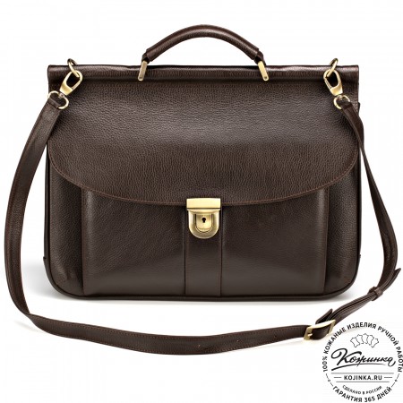 Кожаный портфель "Руби" (тёмно-коричневый)