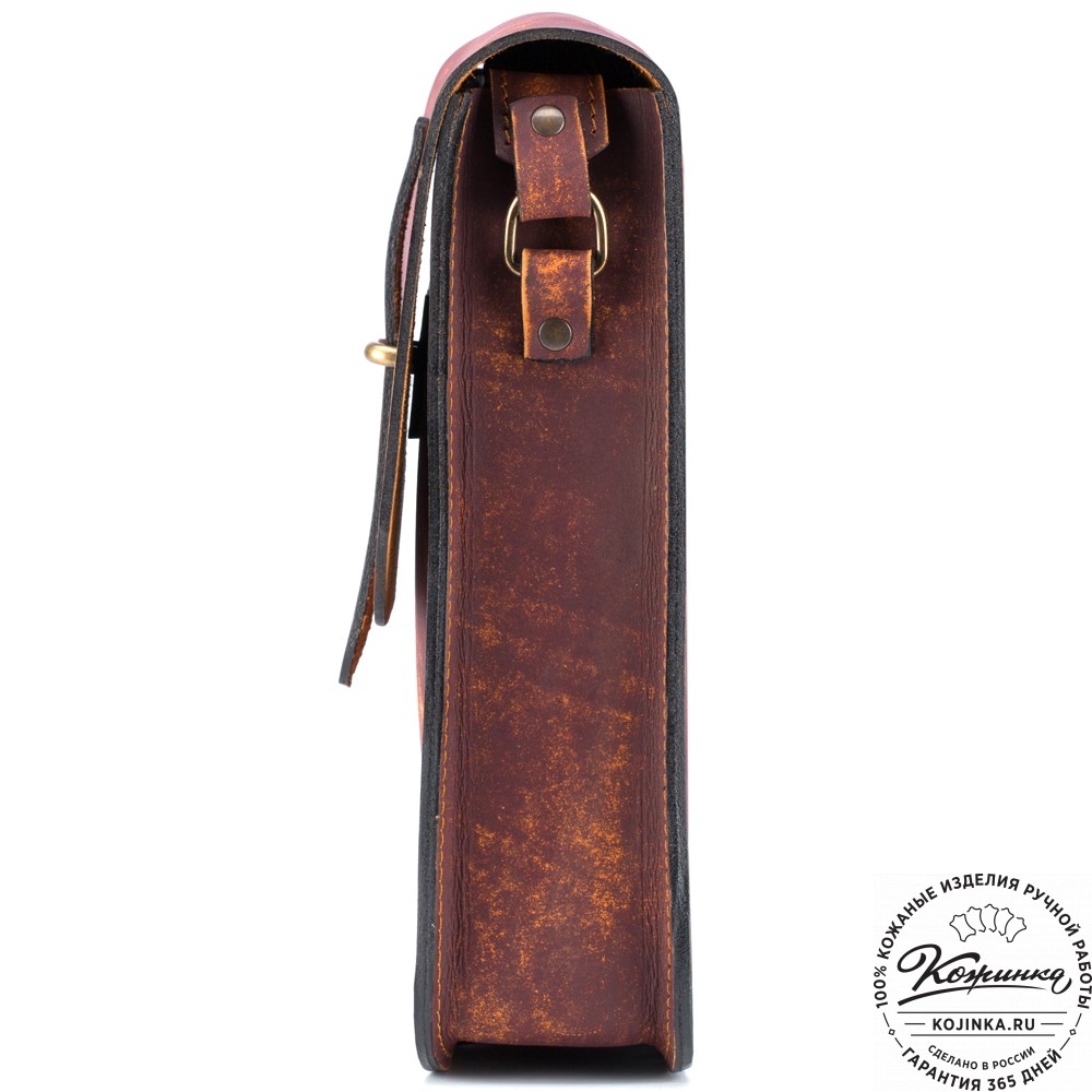 Кожаная сумка через плечо "Казань" (старение) 