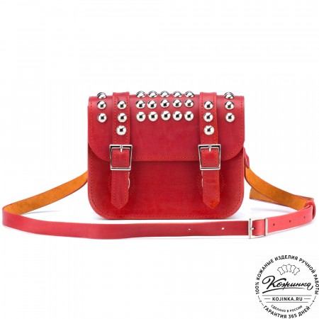 Женская кожаная сумка "Наоми" (красная)