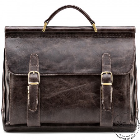 Кожаный портфель "Версаль" (тёмно-коричневый антик)