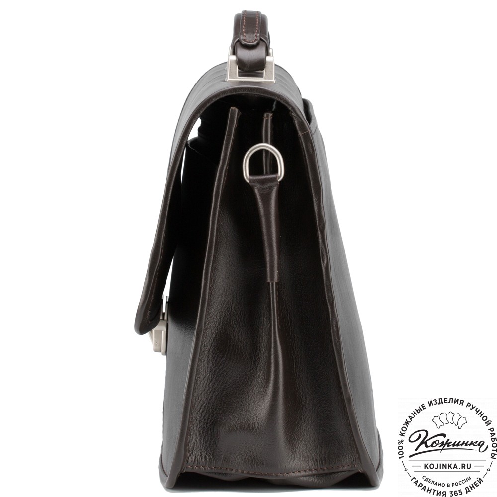 Кожаный портфель "Вильгельм" (тёмно-коричневый)