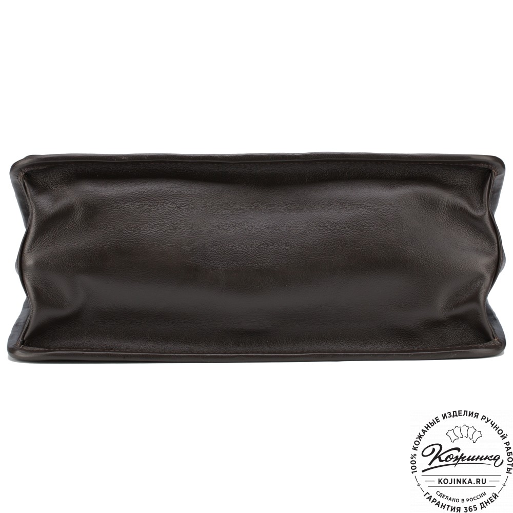 Кожаный портфель "Вильгельм" (тёмно-коричневый)