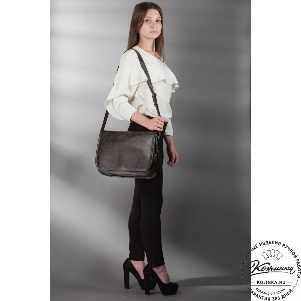 Кожаная сумка "Риана" (чёрная)