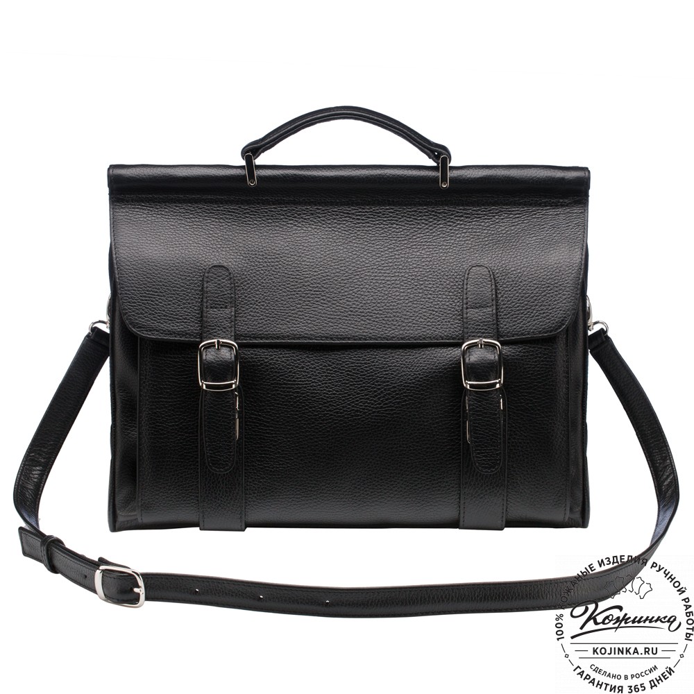 Кожаный портфель "Версаль" (черный)