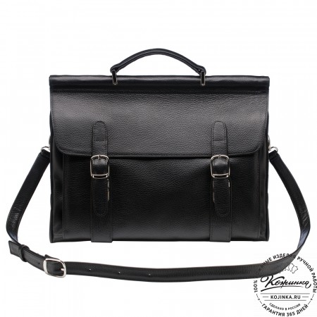 Кожаный портфель "Версаль" (черный)