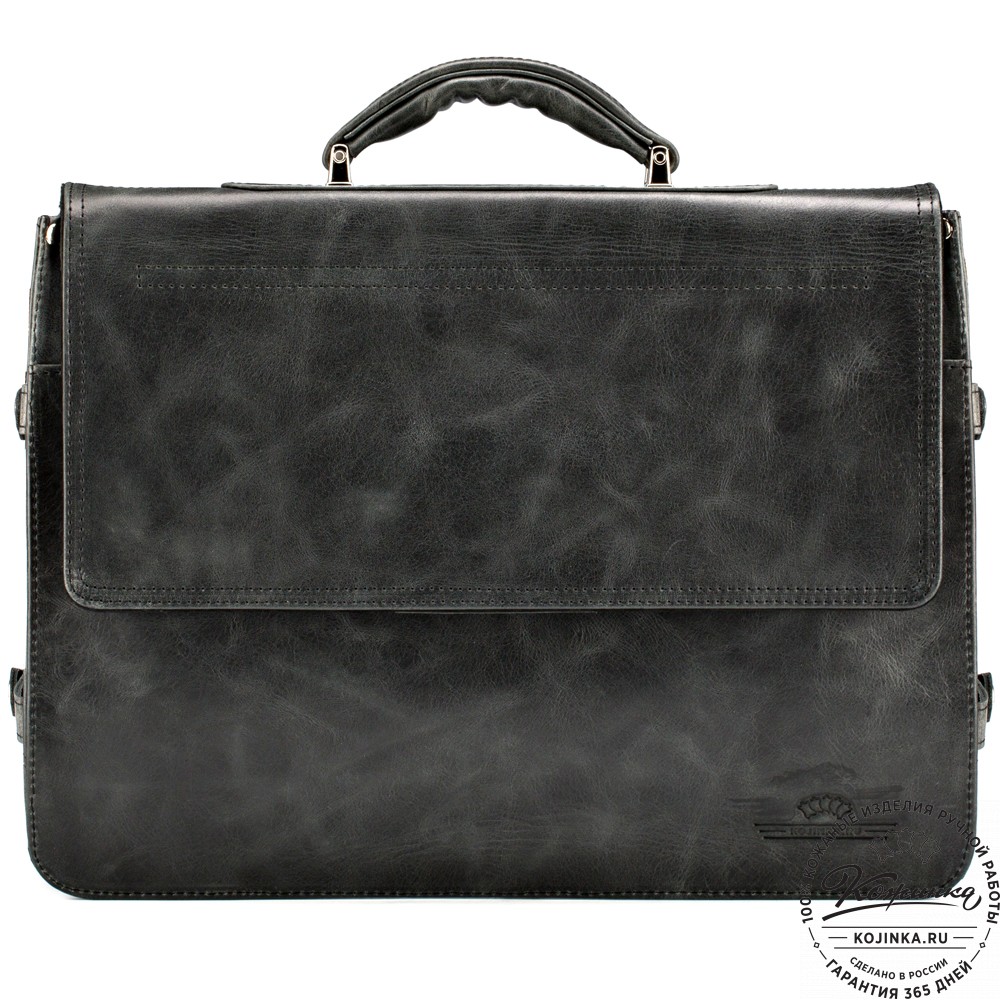 Кожаный портфель "Арамис" (черный антик)