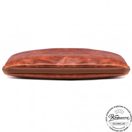 Кожаная деловая сумка "Ральф" (рыжий антик) 