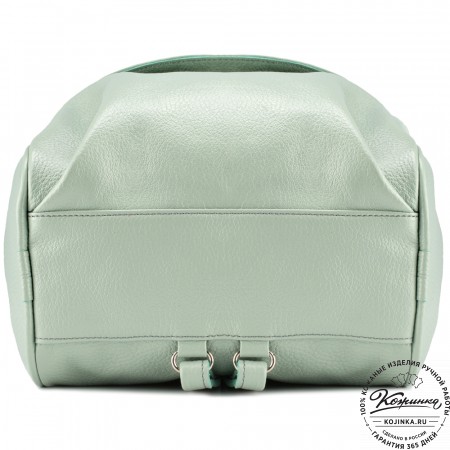 Кожаный рюкзак-сумка "Микки" (мятный)