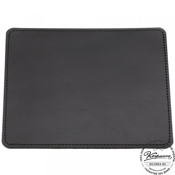 Кожаный коврик для мыши малый  (чёрный). фото 1