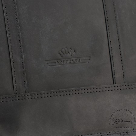 Кожаный рюкзак-сумка "Майкл" (чёрный)