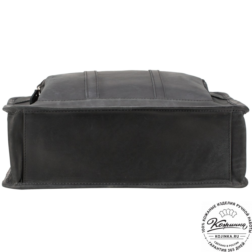 Кожаный рюкзак-сумка "Майкл" (чёрный)