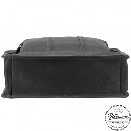 Кожаный рюкзак-сумка "Майкл" (чёрный)