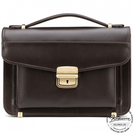 Кожаная барсетка "Колумбия" (коричневая)