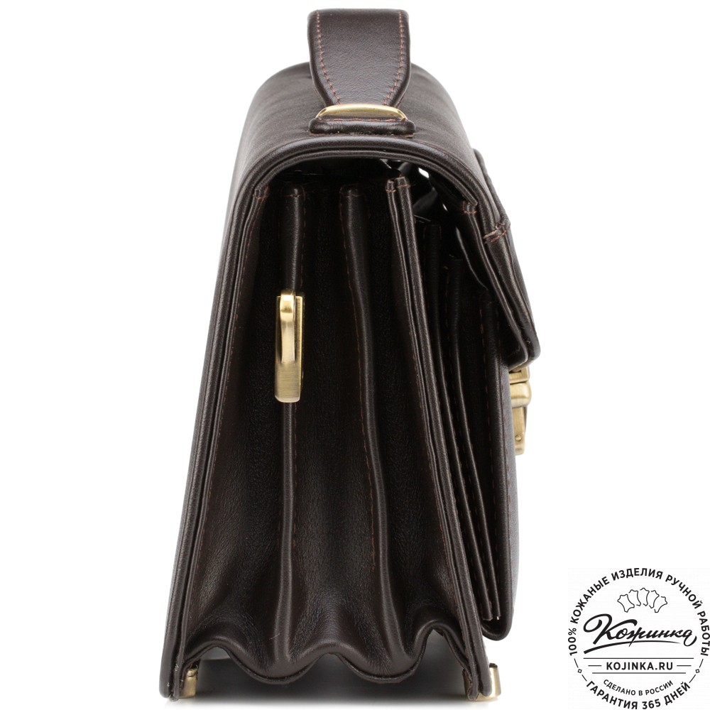 Кожаная барсетка "Колумбия" (коричневая)